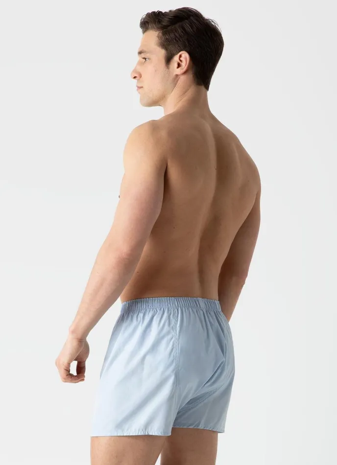 SUNSPEL Boxer Shorts Classic Boxer Shorts Plain Blue 8211 Men