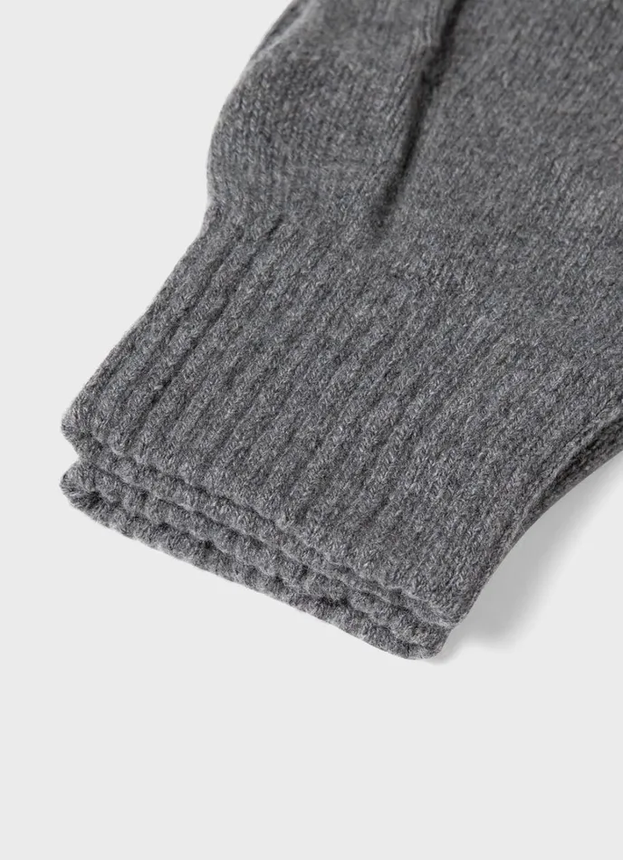SUNSPEL Hats Scarves Gloves Cashmere Knitted Glove Grey Melange 8211 MenWomen