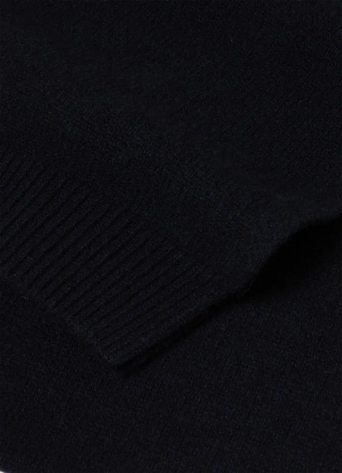 SUNSPEL Hats Scarves Gloves Scottish Lambswool Scarf Dark Navy Mouline 8211 MenWomen