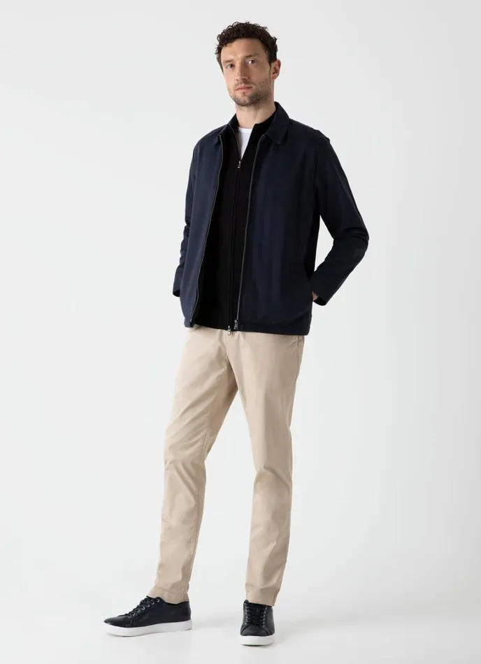 SUNSPEL Knitwear ExtraFine Merino Zip Cardigan Black 8211 Men
