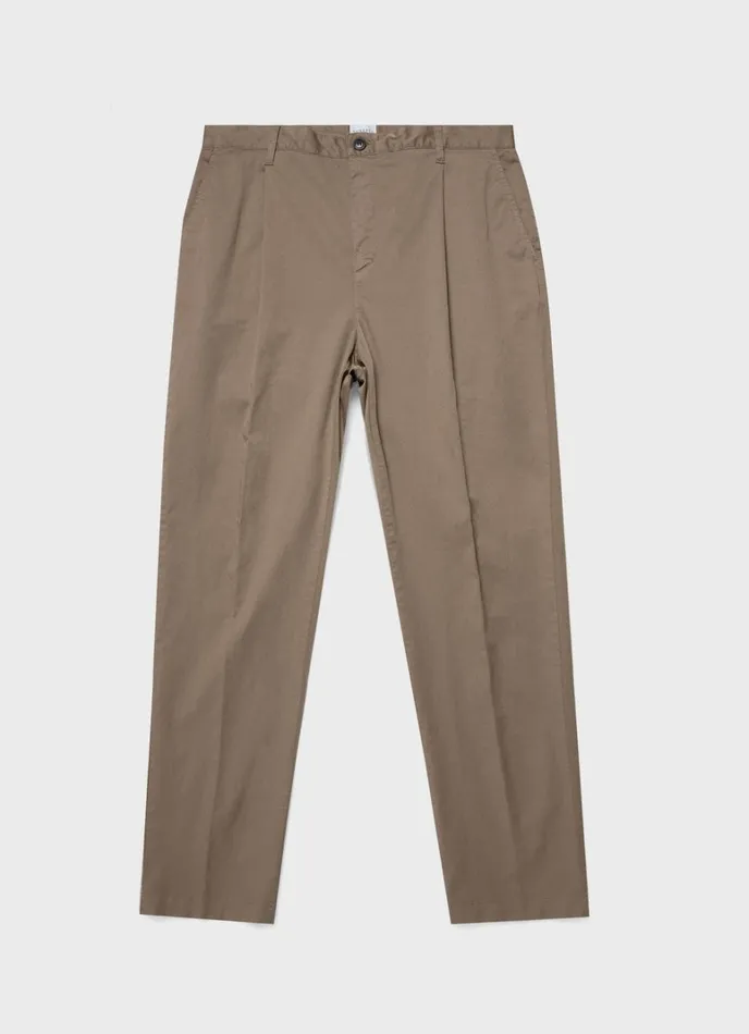 SUNSPEL Pants Pleated Twill Trouser Dark Stone 8211 Men