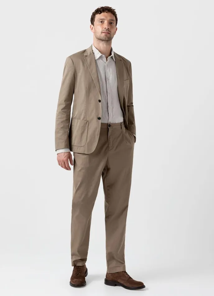 SUNSPEL Pants Pleated Twill Trouser Dark Stone 8211 Men
