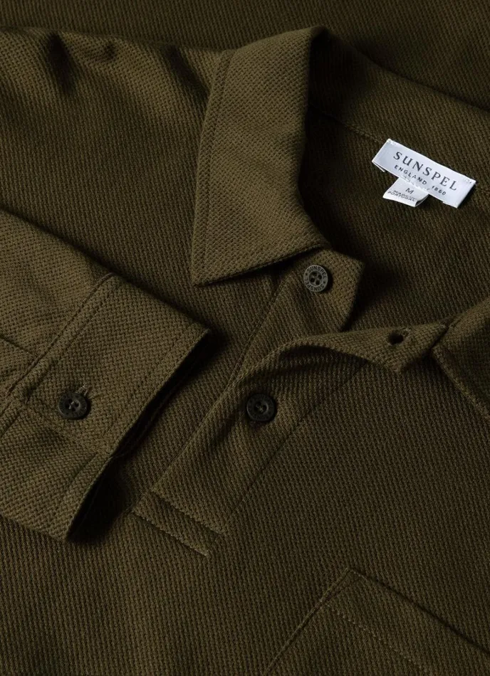 SUNSPEL Polo Shirts Long Sleeve Riviera Polo Shirt Dark Olive 8211 Men