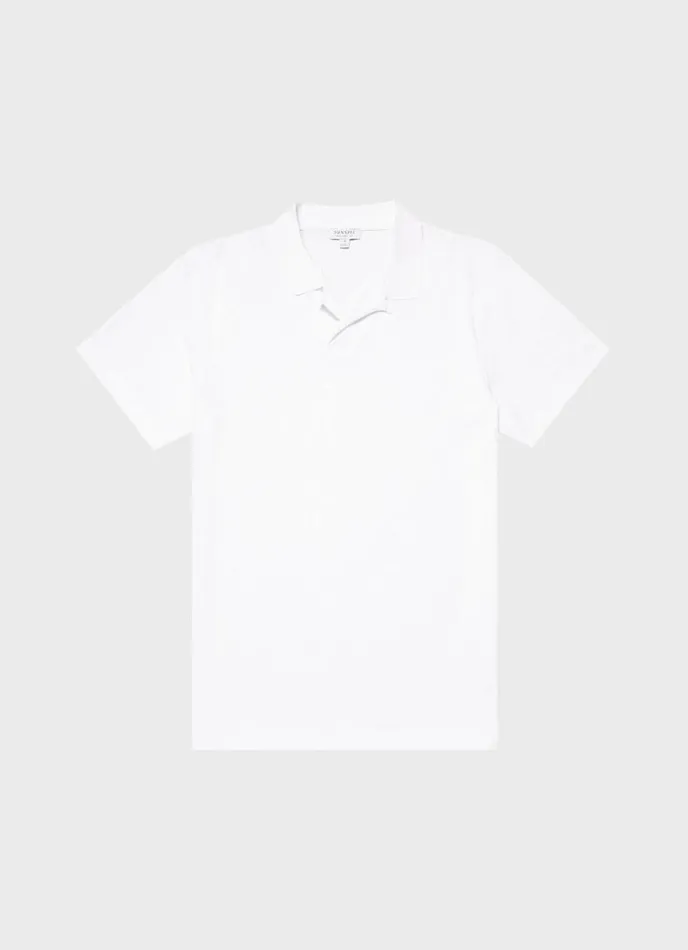 SUNSPEL Polo Shirts Towelling Polo Shirt White 8211 Men