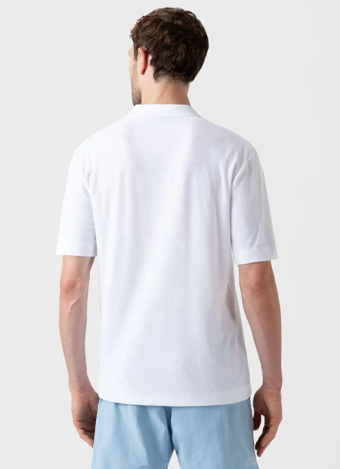 SUNSPEL Polo Shirts Towelling Polo Shirt White 8211 Men