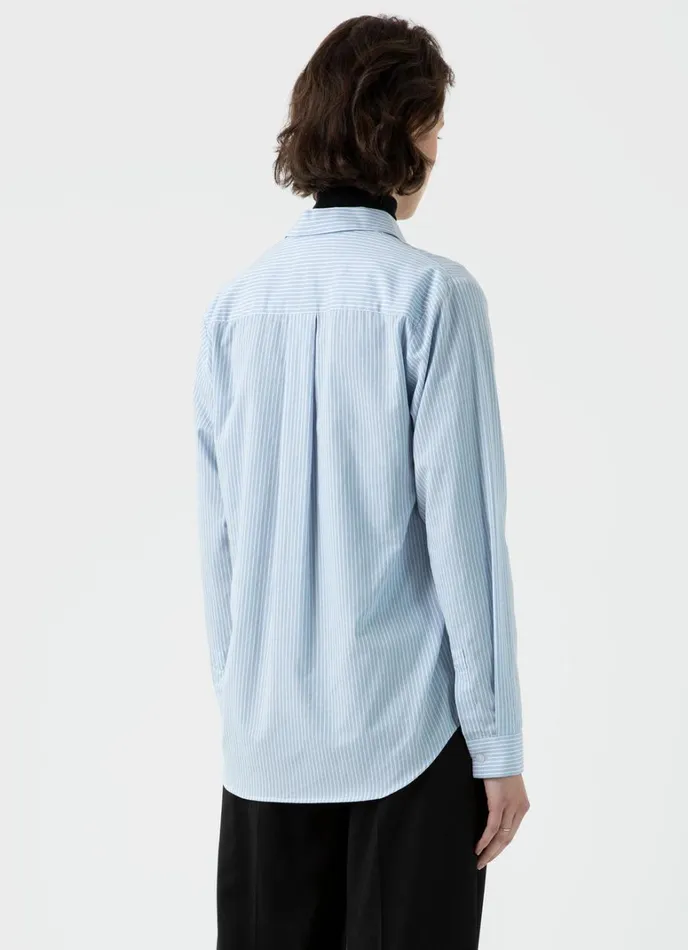 SUNSPEL Shirts and Blouses Cotton Shirt Light Bluewhite Stripe 8211 Women