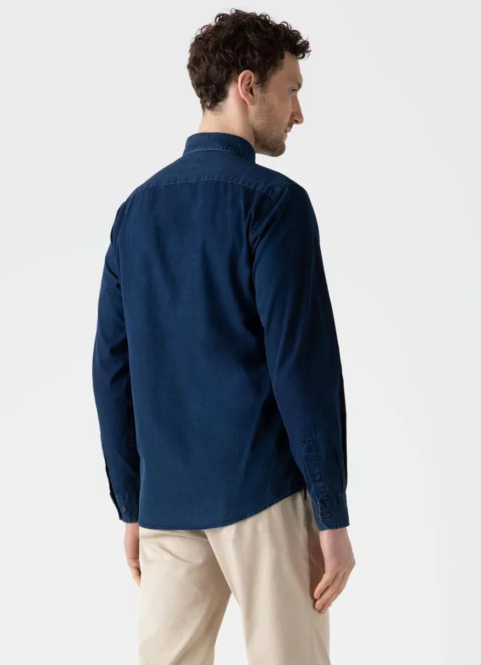 SUNSPEL Shirts Button Down Denim Shirt Indigo 8211 Men