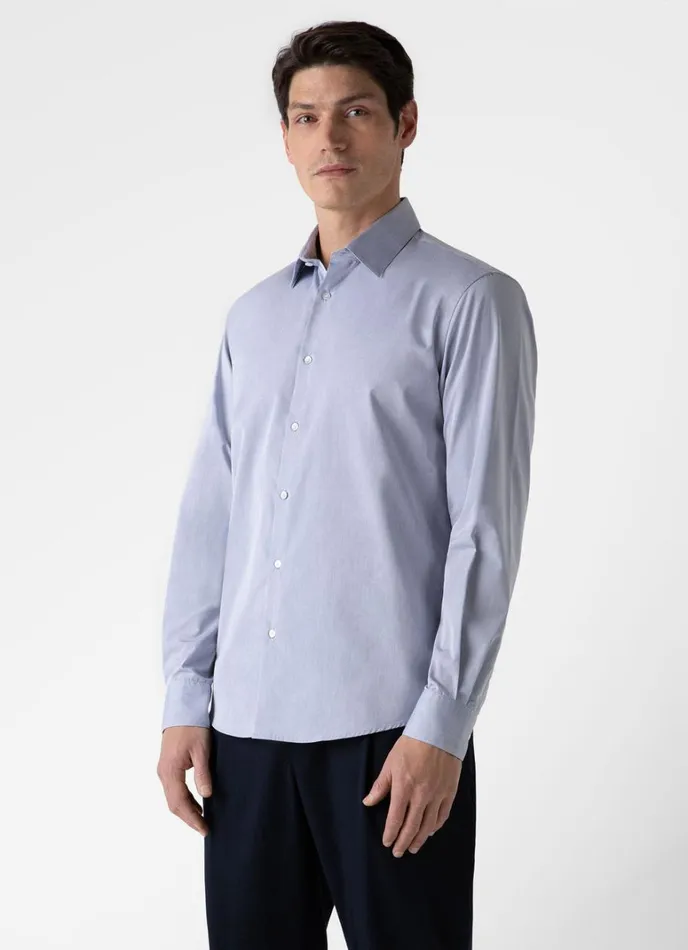 SUNSPEL Shirts Sea Island Cotton Shirt Light Blue 8211 Men