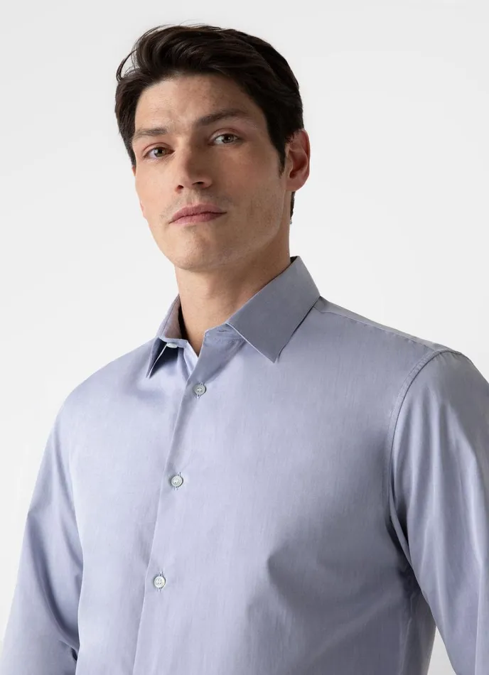 SUNSPEL Shirts Sea Island Cotton Shirt Light Blue 8211 Men