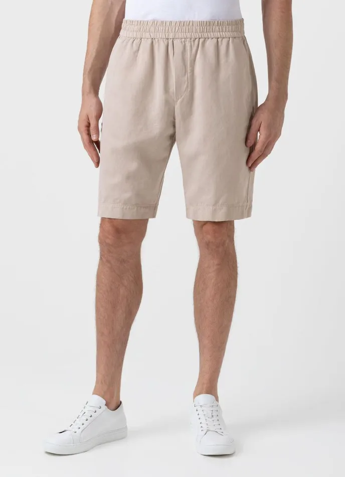 SUNSPEL Shorts Cotton Linen Drawstring Shorts Light Sand 8211 Men