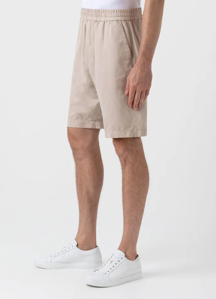SUNSPEL Shorts Cotton Linen Drawstring Shorts Light Sand 8211 Men