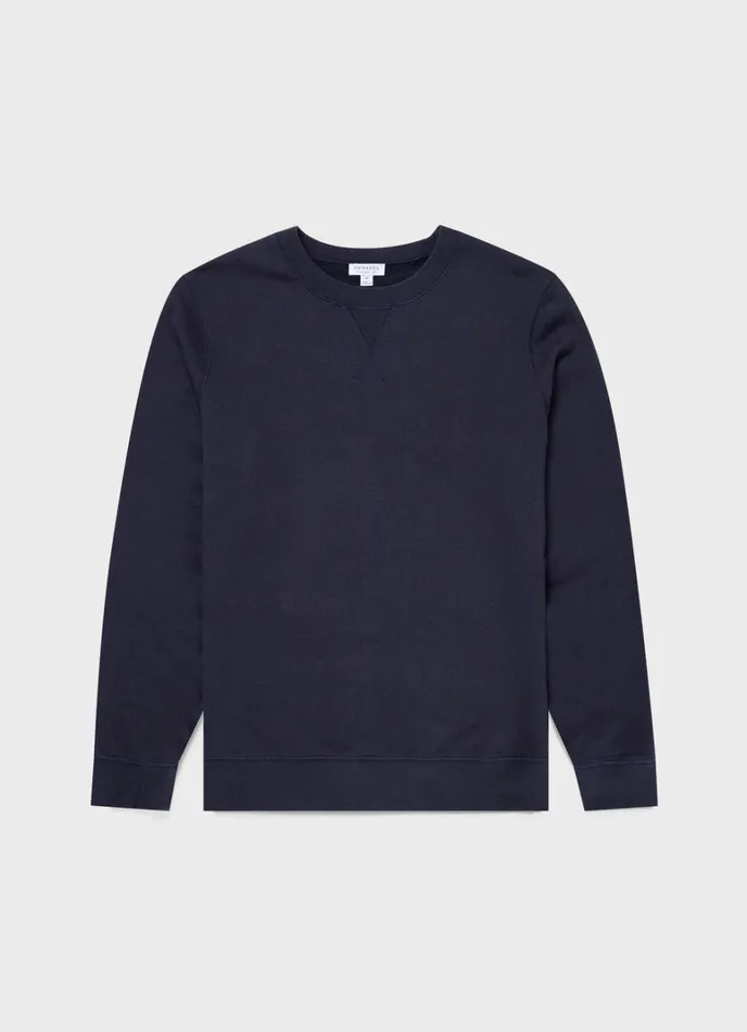 SUNSPEL Sweatshirts and Sweatpants Loopback Sweatshirt Navy 8211 Men