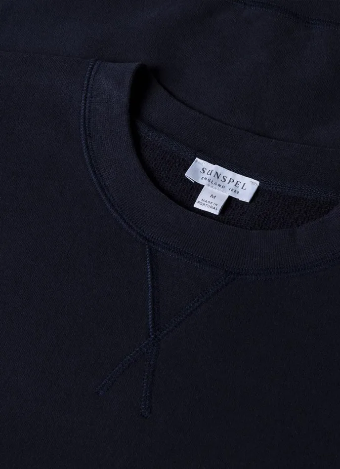 SUNSPEL Sweatshirts and Sweatpants Loopback Sweatshirt Navy 8211 Men