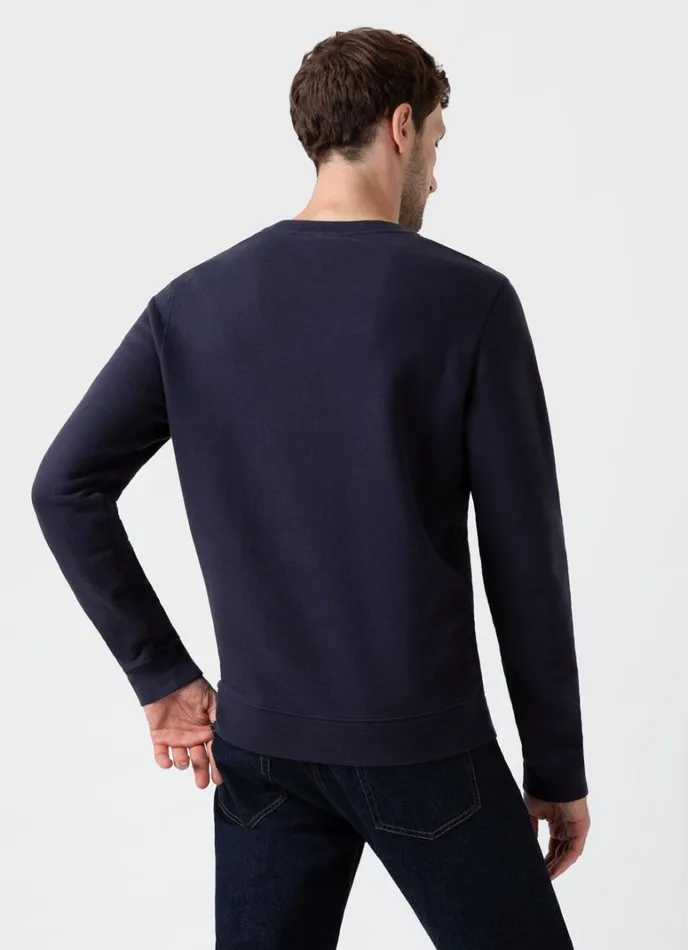 SUNSPEL Sweatshirts and Sweatpants Loopback Sweatshirt Navy 8211 Men