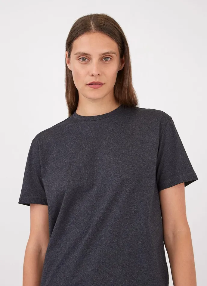 SUNSPEL Tshirts and Tops Boy Fit Tshirt Charcoal Melange 8211 Women