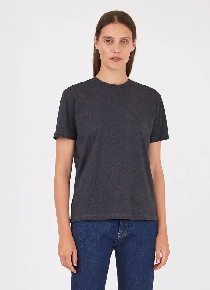 SUNSPEL Tshirts and Tops Boy Fit Tshirt Charcoal Melange 8211 Women