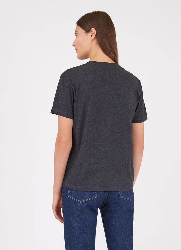 SUNSPEL Tshirts and Tops Boy Fit Tshirt Charcoal Melange 8211 Women