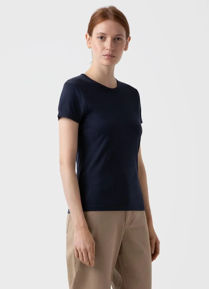 SUNSPEL Tshirts and Tops Classic Tshirt Navy 8211 Women