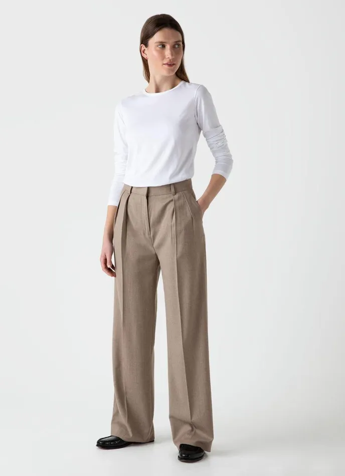 SUNSPEL Tshirts and Tops Long Sleeve Classic Tshirt White 8211 Women