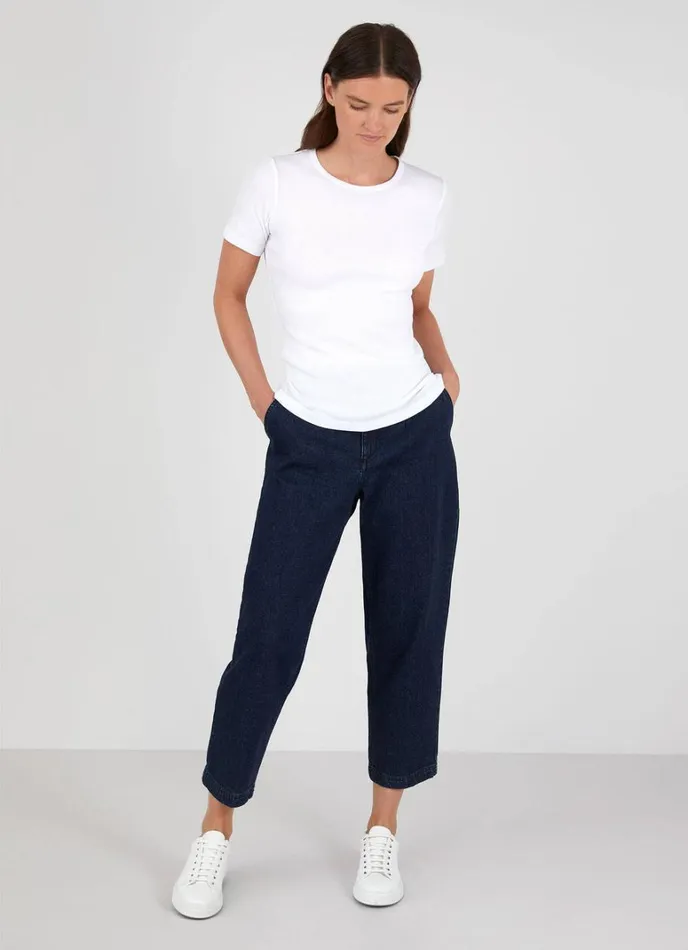 SUNSPEL Tshirts and Tops Rib Tshirt White 8211 Women
