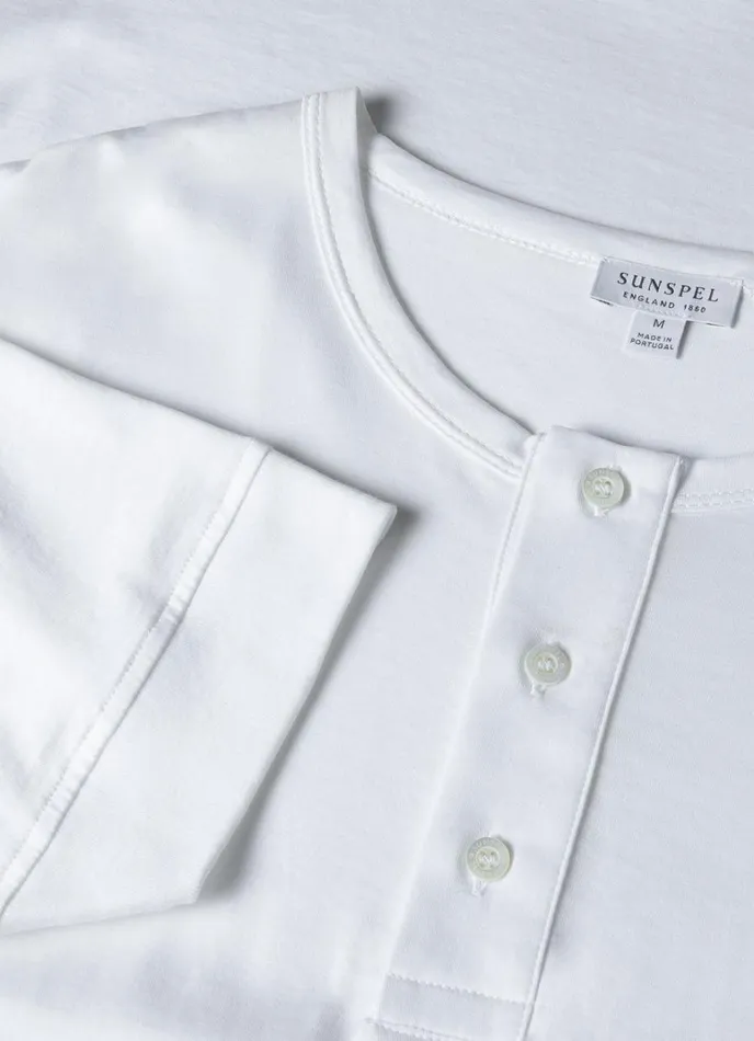 SUNSPEL Tshirts Henley Tshirt White 8211 Men