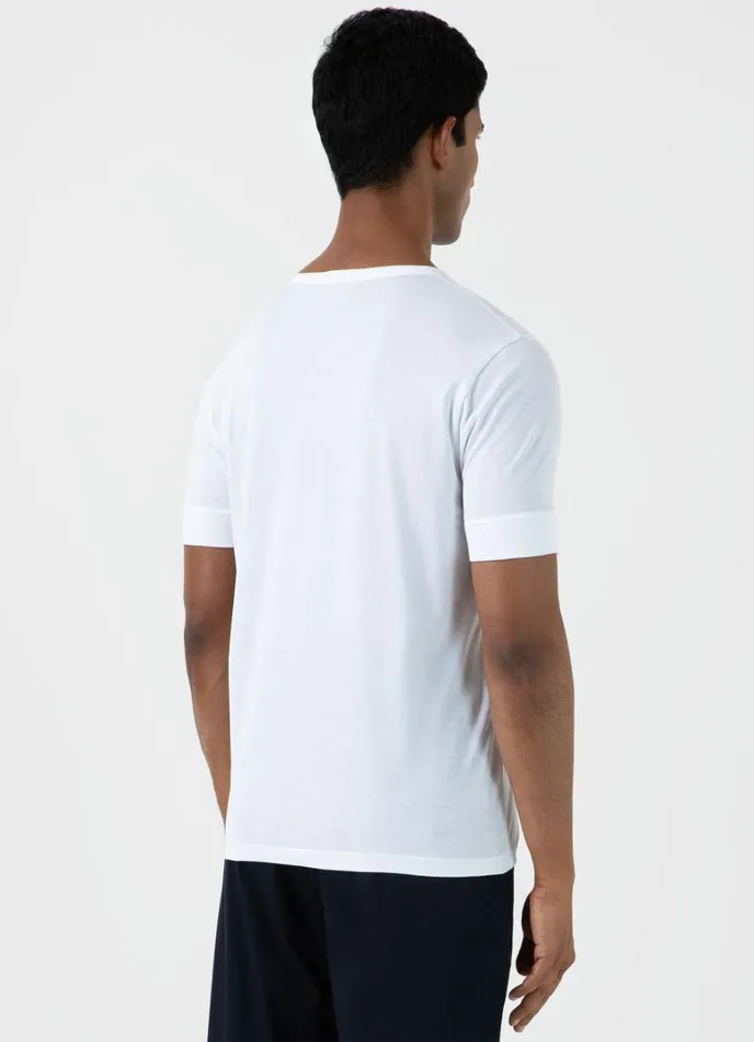 SUNSPEL Tshirts Henley Tshirt White 8211 Men