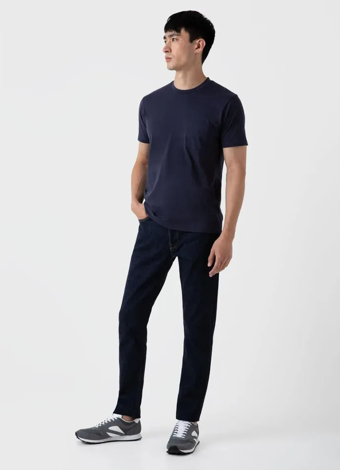 SUNSPEL Tshirts Riviera Midweight Pocket Tshirt Navy 8211 Men