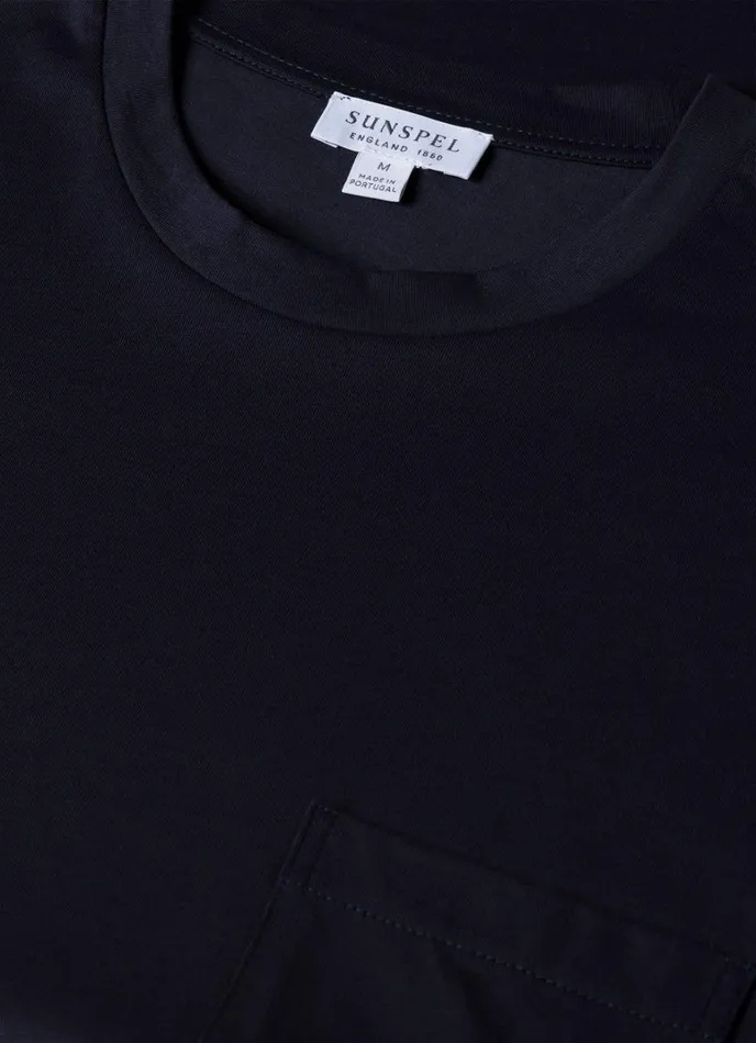 SUNSPEL Tshirts Riviera Midweight Pocket Tshirt Navy 8211 Men