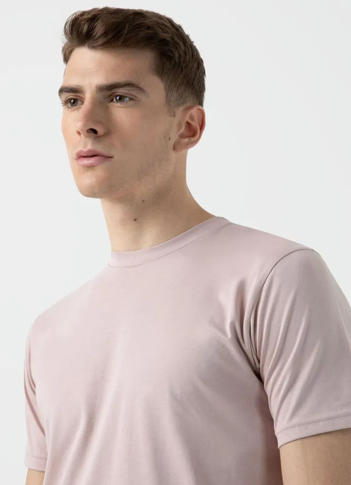SUNSPEL Tshirts Riviera Midweight Tshirt Pale Pink 8211 Men