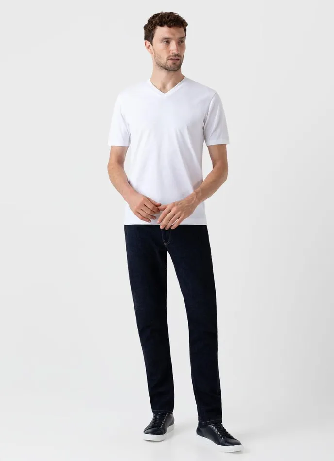 SUNSPEL Tshirts Riviera Midweight Vneck Tshirt White 8211 Men