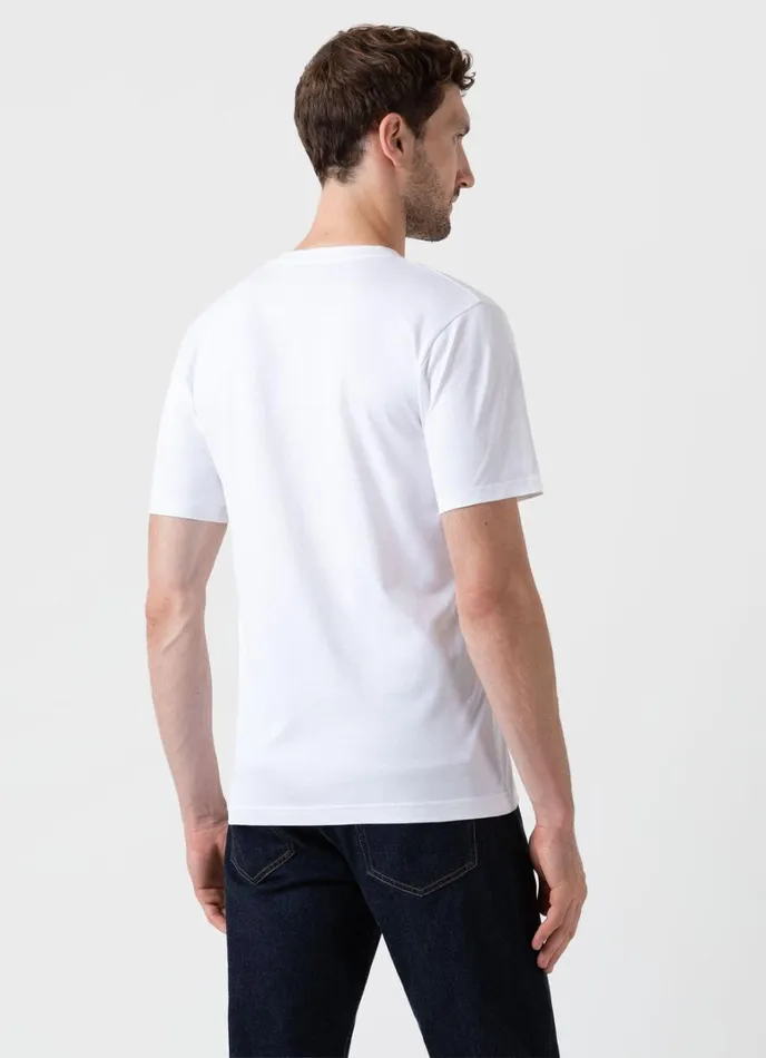 SUNSPEL Tshirts Riviera Midweight Vneck Tshirt White 8211 Men