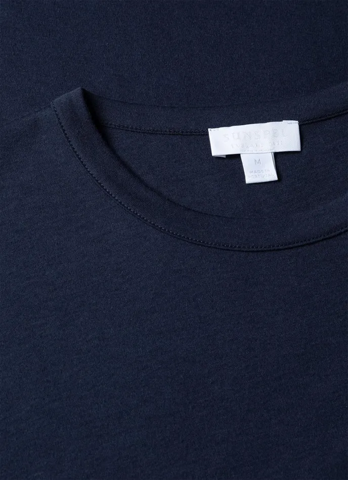SUNSPEL Tshirts Sea Island Cotton Tshirt Navy 8211 Men
