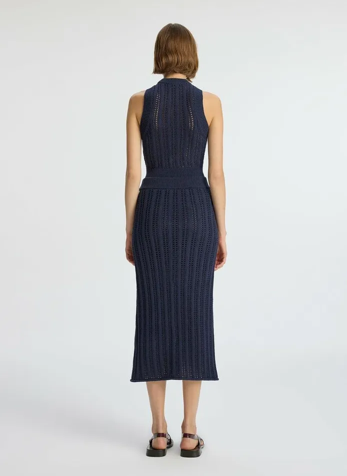 Sweaters Women ALC Aurora Crochet Midi Skirt Navy Sweaters Women ALC Aurora Crochet Midi Skirt Navy
