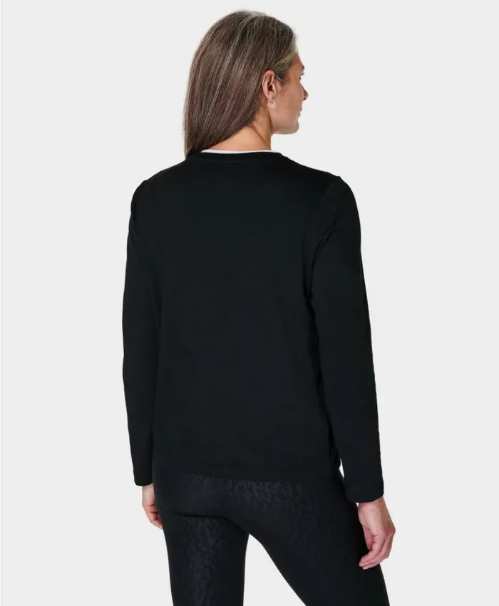 Sweaty Betty Essential Long Sleeve Tee Black Clothing TShirts