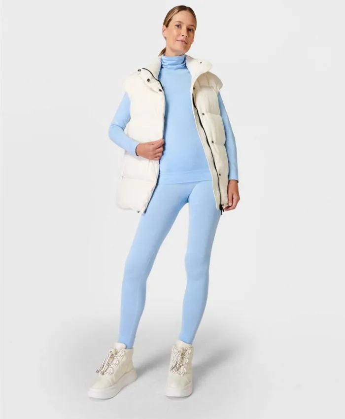 Sweaty Betty Modal Logo Base Layer Legging Filter Blue Clothing