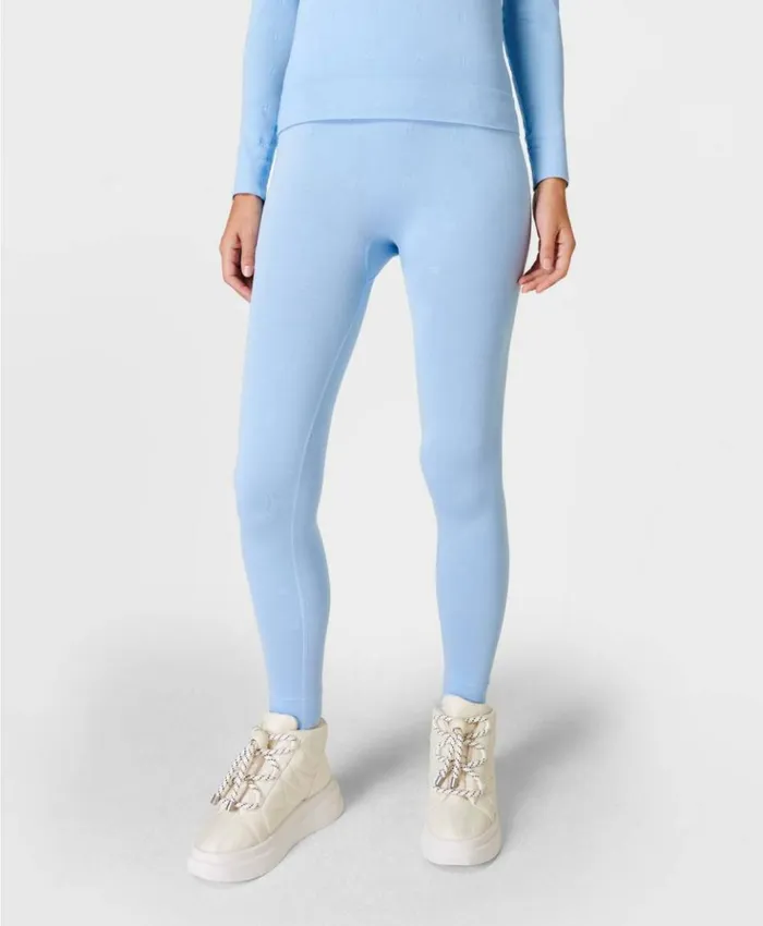 Sweaty Betty Modal Logo Base Layer Legging Filter Blue Clothing