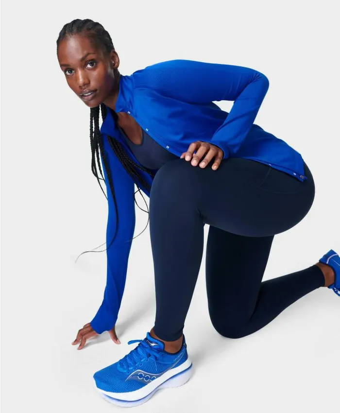 Sweaty Betty Power Workout Leggings Navy Blue Clothing Full Length