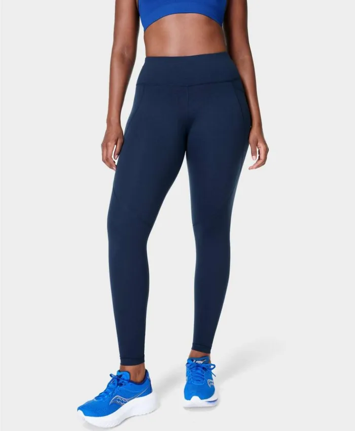 Sweaty Betty Power Workout Leggings Navy Blue Clothing Full Length