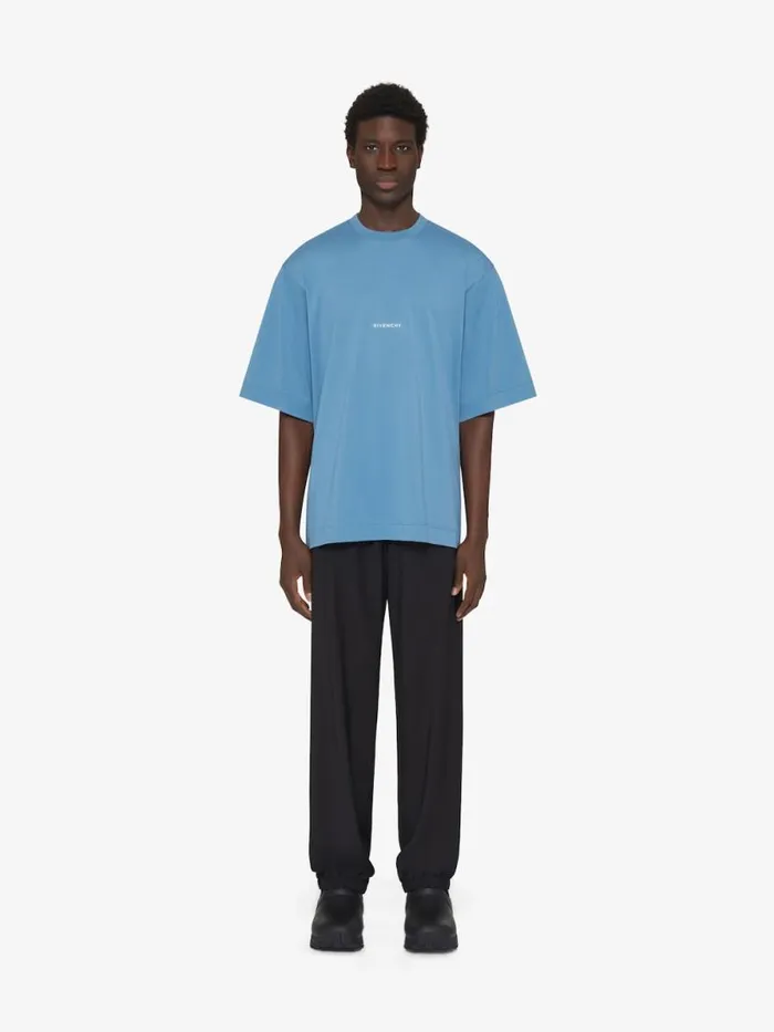 TShirt In Cotton Sun Stars Steel Blue Men Givenchy TShirts