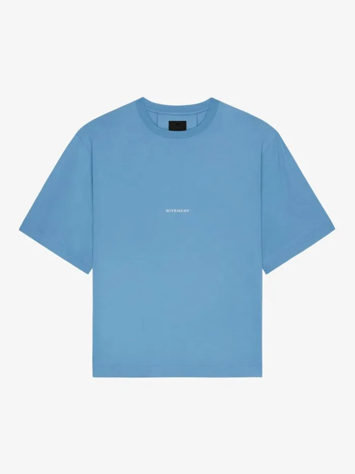 TShirt In Cotton Sun Stars Steel Blue Men Givenchy TShirts