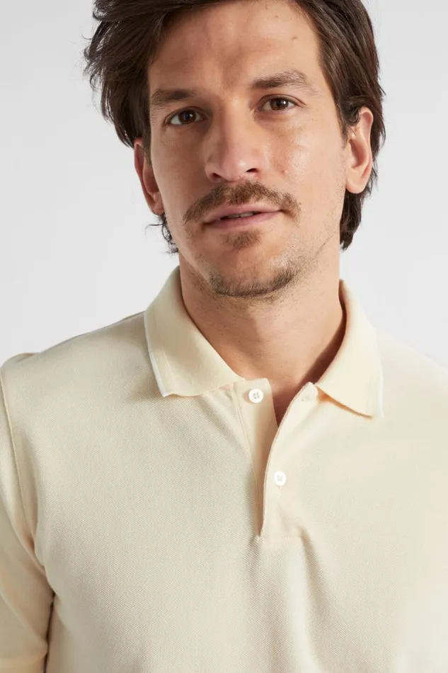 TShirts and Sweaters Man Seed Heritage Core Polo Ecru