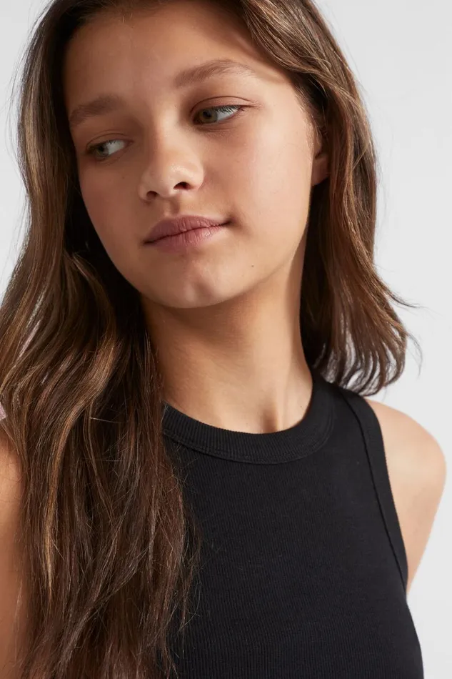 TShirts and Tops Teen Girl Seed Heritage Core Rib Tank Black