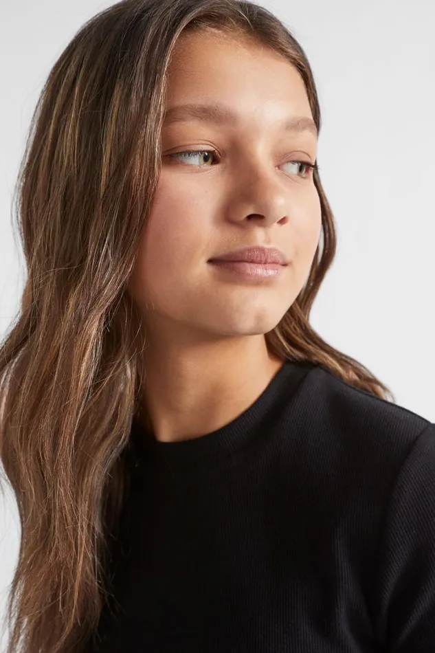 TShirts and Tops Teen Girl Seed Heritage Core Rib Tee Black