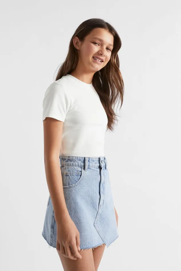 TShirts and Tops Teen Girl Seed Heritage Core Rib Tee White
