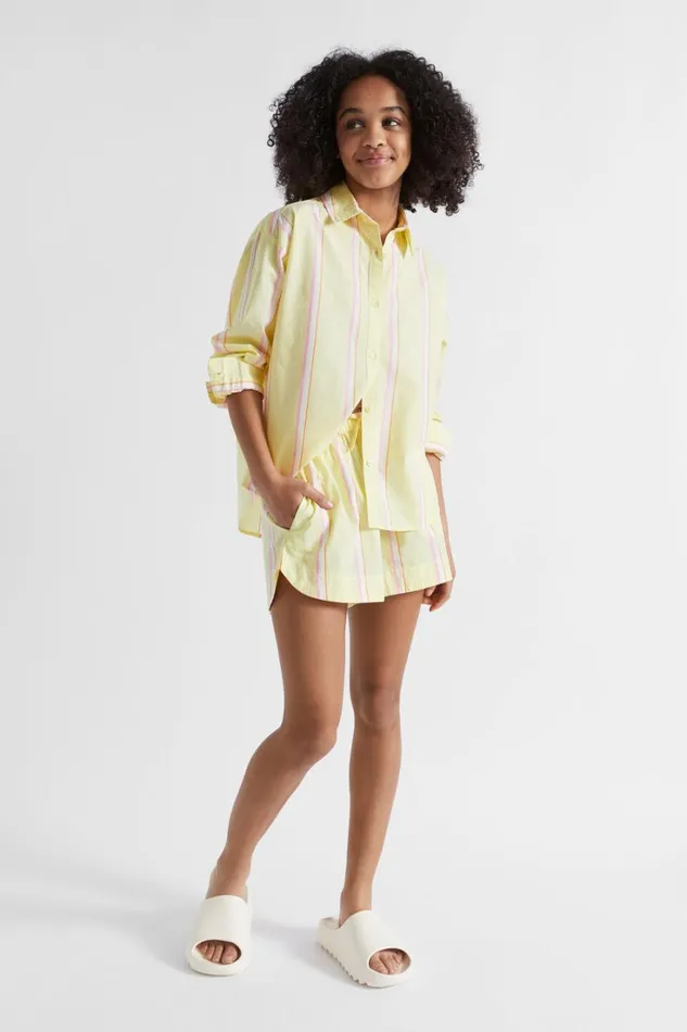 TShirts and Tops Teen Girl Seed Heritage Poplin Overshirt Lemonade
