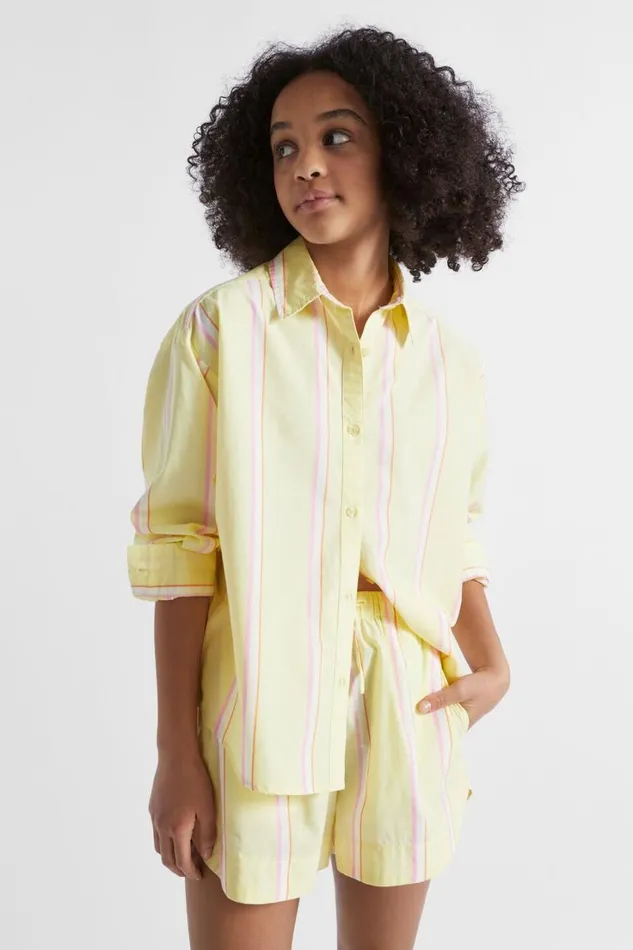 TShirts and Tops Teen Girl Seed Heritage Poplin Overshirt Lemonade