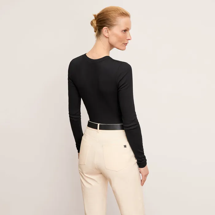 TShirts Women M M LaFleur The Malley Top 8211 Organic Ribbed Pima Cotton Black TShirts Women M M LaFleur The Malley Top 8211 Organic Ribbed Pima Cotton Black