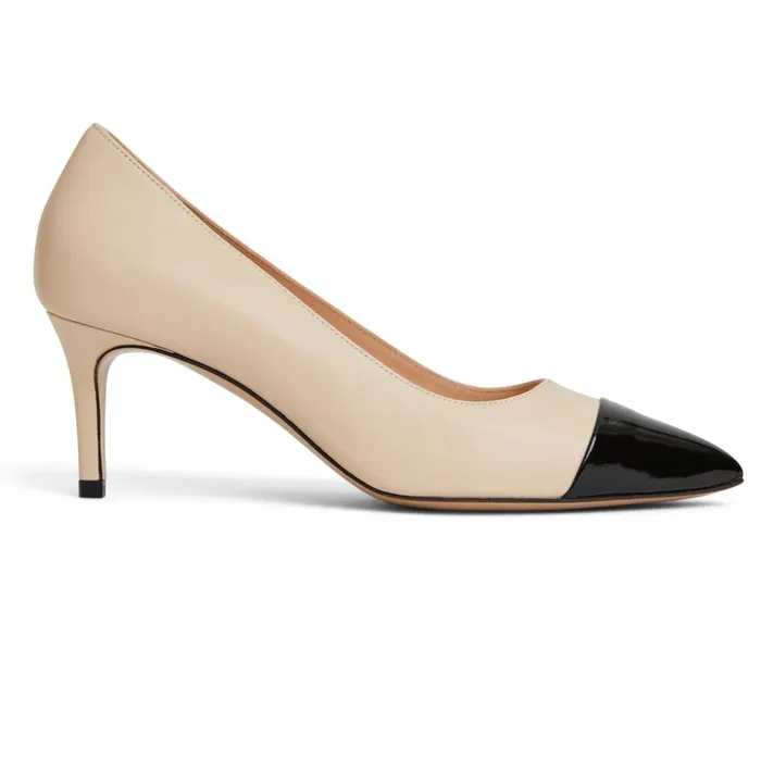TARA Pump CREAMBLACK PATENT Women Bruno Magli Pumps