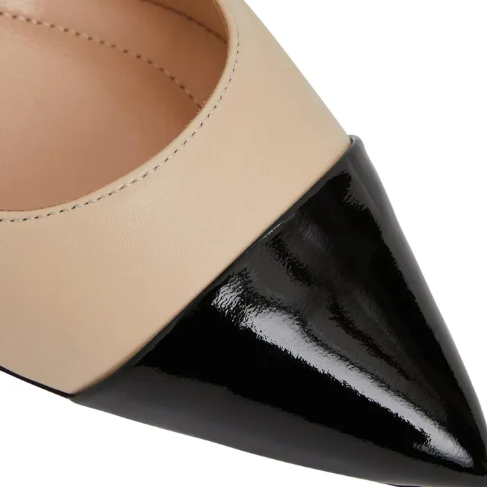 TARA Pump CREAMBLACK PATENT Women Bruno Magli Pumps