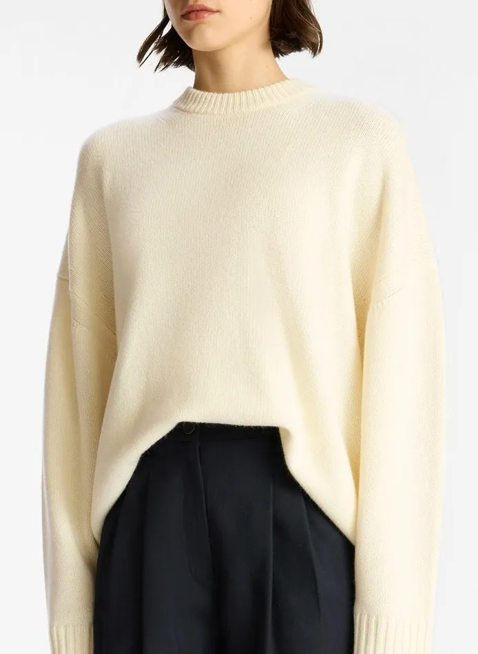 Tees and Tanks Women ALC Ayden Wool Cashmere Sweater White